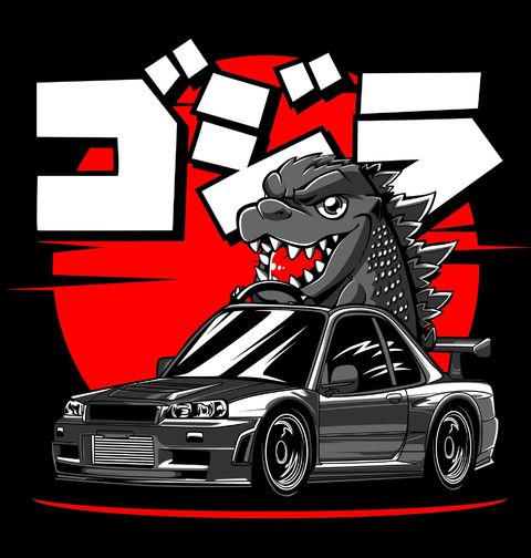 Obrázek produktu Pánské tričko Nissan Skyline Godzilla