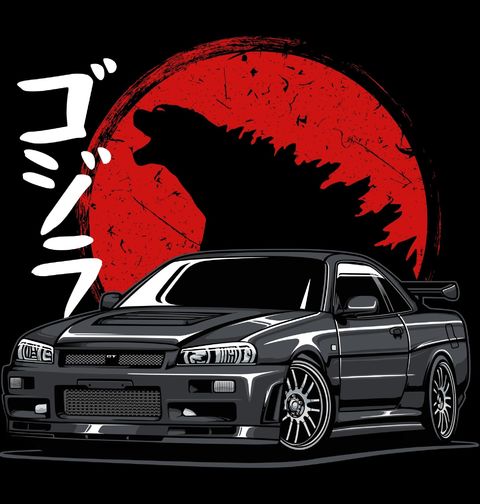 Obrázek produktu Pánská mikina Nissan Skyline Godzila Tokyo Drift