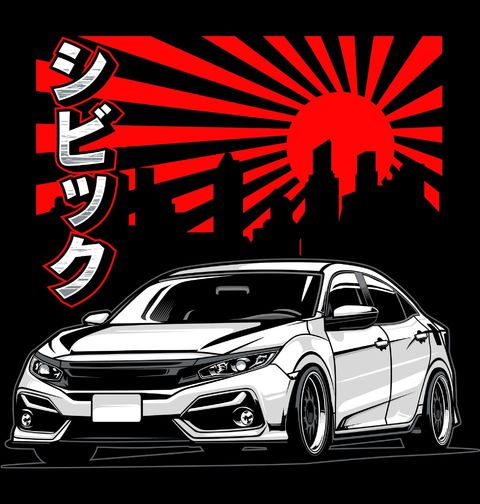 Obrázek produktu Pánská mikina Honda Civic Tokyo Street Car