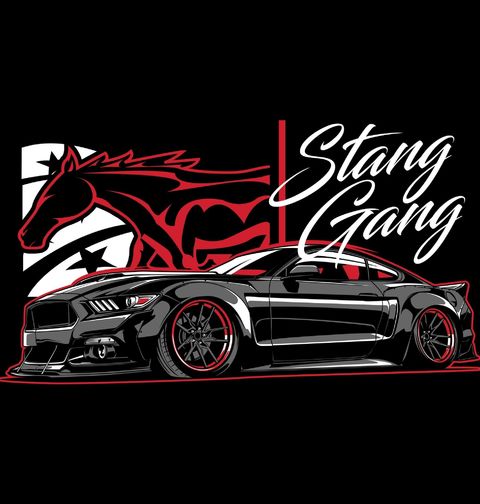 Obrázek produktu Dámské tričko Muscle Car Stang Gang