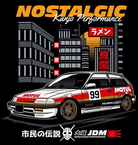 Obrázek produktu Pánské tričko JDM Car Kanjo Nostalgic