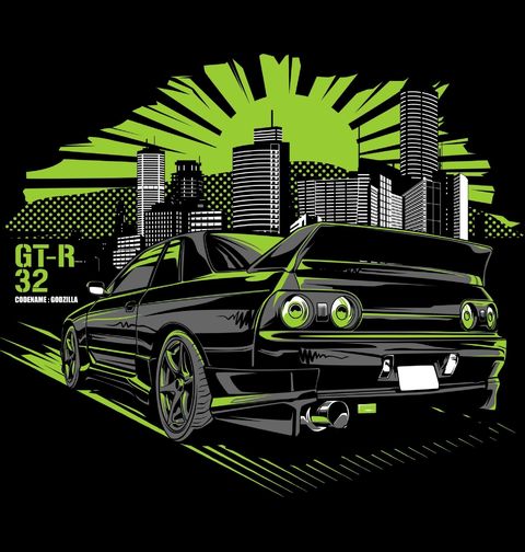 Obrázek produktu Pánské tričko Nissan Skyline GT-R R32 Godzilla