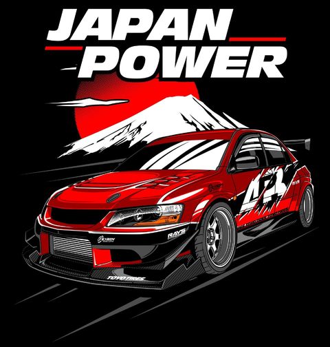 Obrázek produktu Pánská mikina Mitsubishi Lancer Japan Power