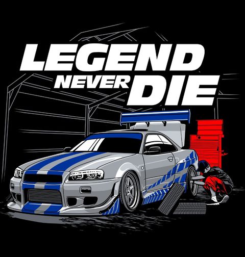 Obrázek produktu Pánské tričko Legend Never Die Skyline