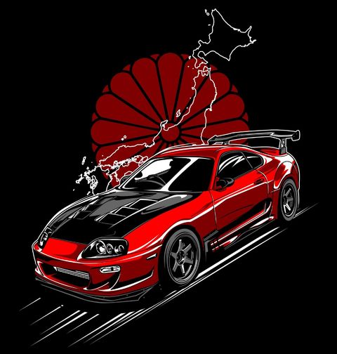 Obrázek produktu Pánské tričko Japonské Sportovní Auto