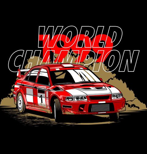 Obrázek produktu Dámské tričko Mitsubishi Lancer World Champion Rally