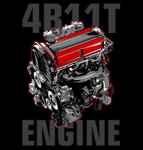Obrázek produktu Pánská mikina Mitsubishi 4B11T Turbo Engine