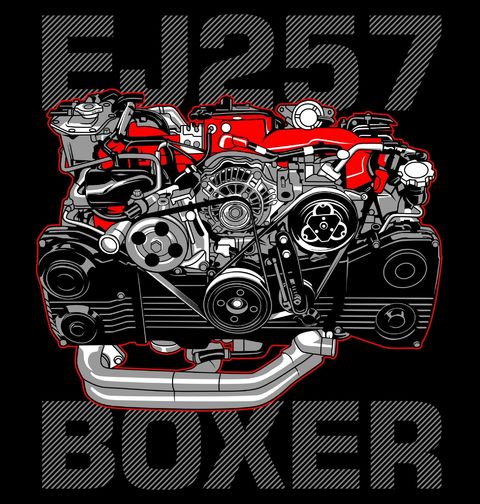 Obrázek produktu Dětské tričko Subaru EJ257 Boxer Engine