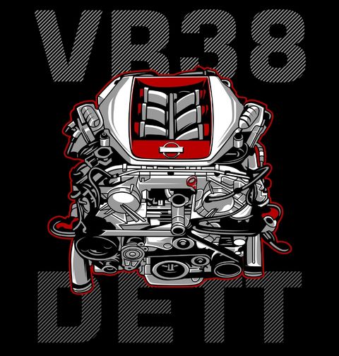 Obrázek produktu Dámské tričko Nissan VR38 DETT Engine