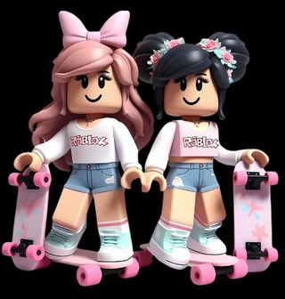 Obrázek 2 produktu Dětské tričko Roblox Holky na Skateboardu