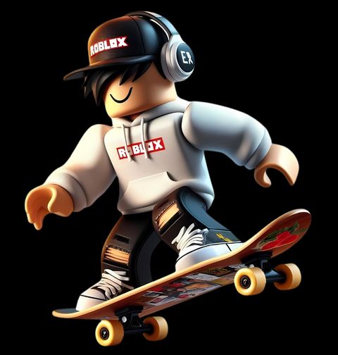 Obrázek produktu Pánská mikina Roblox Avatar na Skateboardu