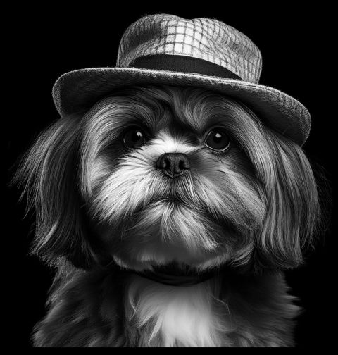 Obrázek produktu Pánské tričko Shih-tzu s Kloboukem