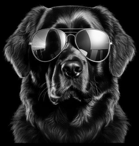 Obrázek produktu Dámské tričko Leonberger s Brýlemi
