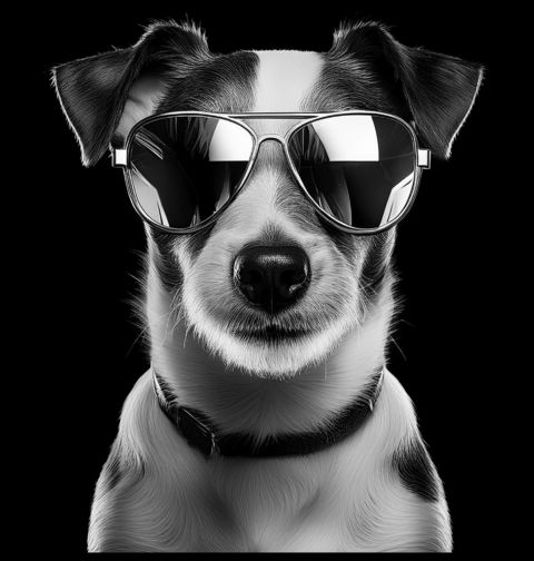 Obrázek produktu Dámské tričko Jack Russell teriér s Brýlemi