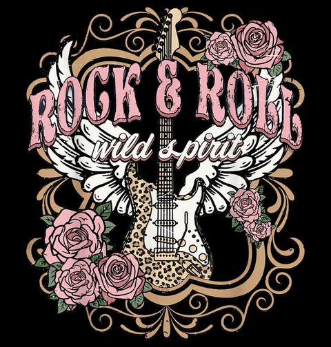 Obrázek produktu Pánské tričko Kytara s Křídly Rock & Roll Wild Spirit
