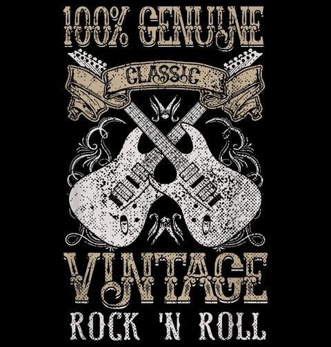 Obrázek produktu Pánské tričko 100% Genuine Classic Vintage Rock ’N Roll