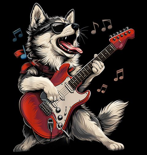 Obrázek produktu Pánské tričko Rockový Sibiřský Husky