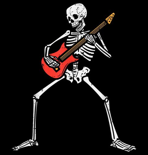 Obrázek produktu Dámské tričko Kostlivec v Rytmu Rock and Roll