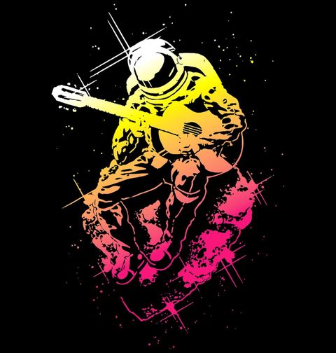 Obrázek produktu Pánská mikina Astronaut s Akustickou Kytarou