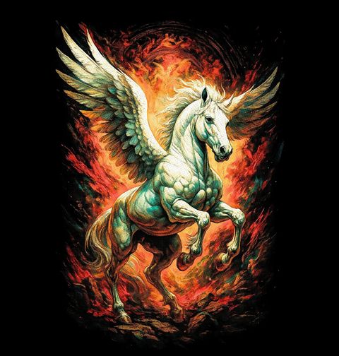 Obrázek produktu Dámské tričko Mýtický Kůň Pegasus