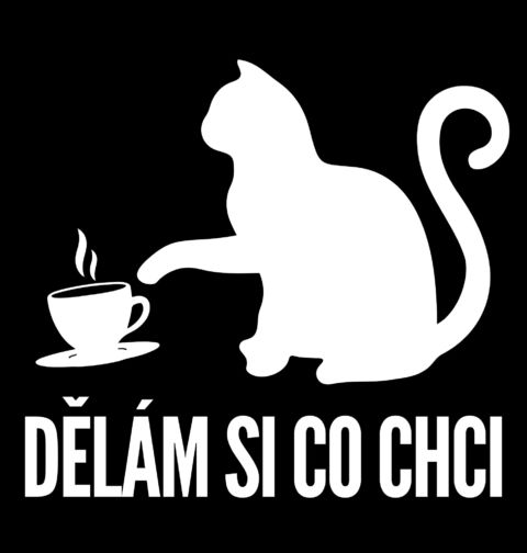Obrázek produktu Dámské tričko Kočka s Kávou Dělám si co chci!