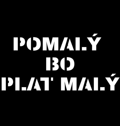 Obrázek produktu Pánská mikina Pomalý bo plat malý