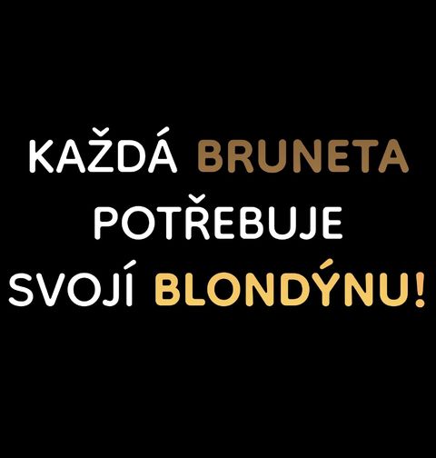 Obrázek produktu Dětské tričko Každá bruneta potřebuje svoji blondýnu