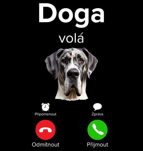 Obrázek produktu Dámské tričko Doga volá Phone Call