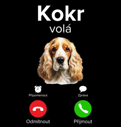 Obrázek produktu Dětské tričko Anglický kokršpaněl volá Phone Call