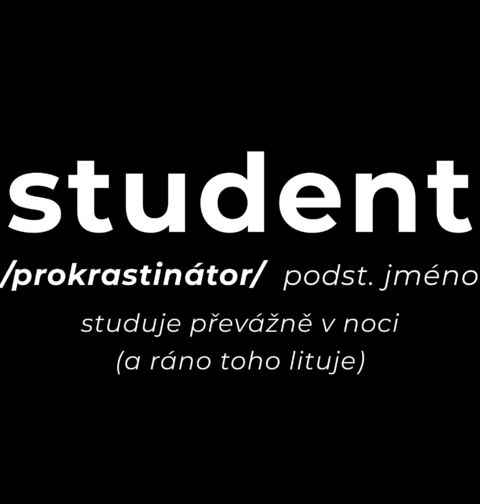 Obrázek produktu Dámské tričko Definice Student: Prokrastinátor