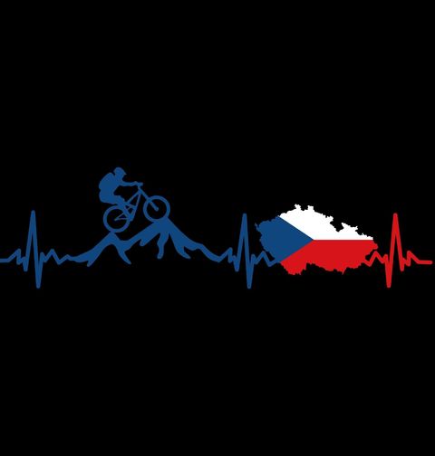 Obrázek produktu Pánské tričko Kardiogram a Český Cyklista