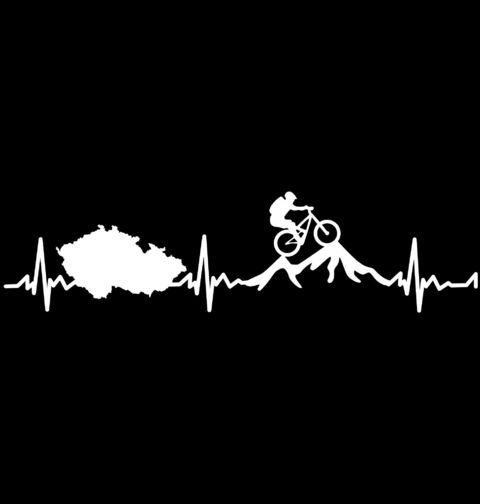 Obrázek produktu Pánská mikina Bílý Kardiogram a Český Cyklista