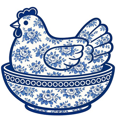 Obrázek produktu Dámské tričko Květinová Slepice z Porcelánu Folk