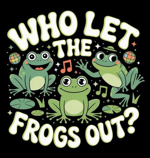Obrázek produktu Dámské tričko Kdo pustil žáby ven? Who Let the Frogs Out?