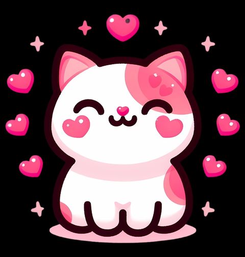 Obrázek produktu Pánské tričko Zamilovaná Kočka Kawaii