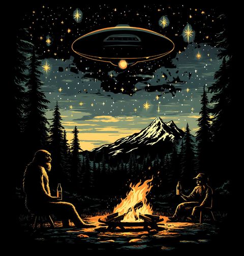 Obrázek produktu Dámské tričko Bigfoot u Táboráku UFO