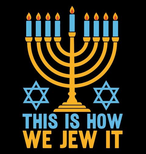 Obrázek produktu Dámské tričko Chanukový Svícen This Is How We Jew It