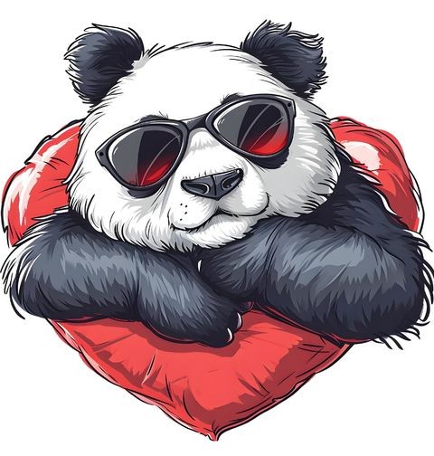 Obrázek produktu Pánské tričko Cool Panda se Srdcem
