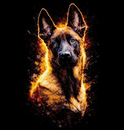 Obrázek produktu Dámské tričko Štěně Belgického ovčáka Malinois
