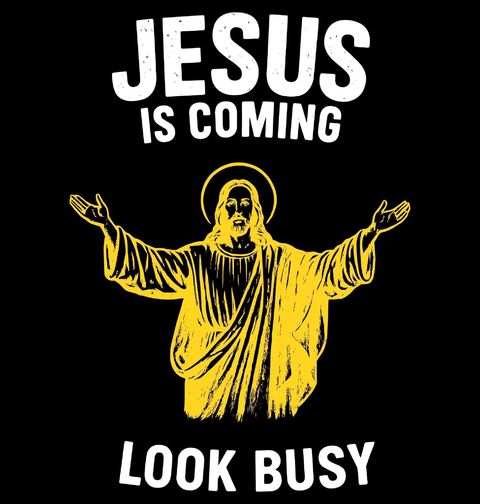 Obrázek produktu Pánské tričko Ježís Přichází Jesus Is Coming