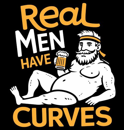 Obrázek produktu Pánské tričko Skutečný Muž má Křivky Real Men Have Curves