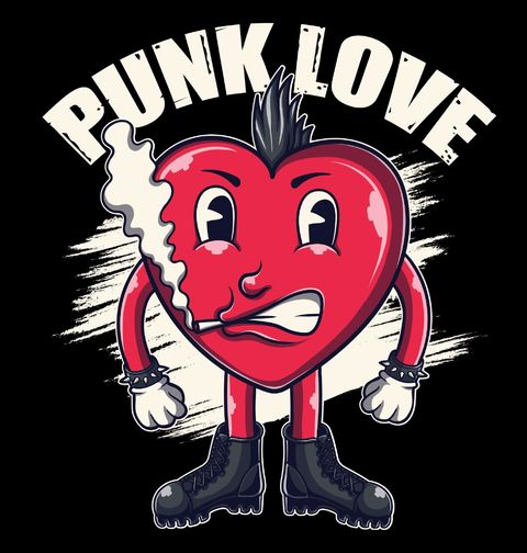 Obrázek produktu Pánské tričko Láska k Punku Punk Love