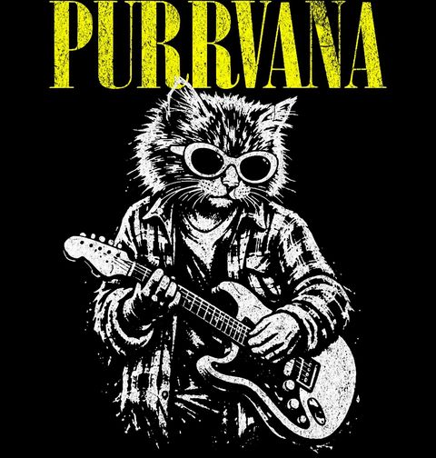 Obrázek produktu Dámské tričko Rocková Kočka Purrvana