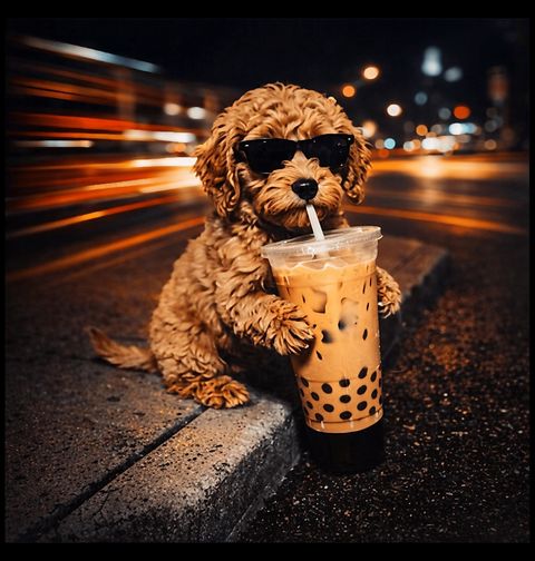 Obrázek produktu Pánské tričko Labradoodle s Bubble Tea