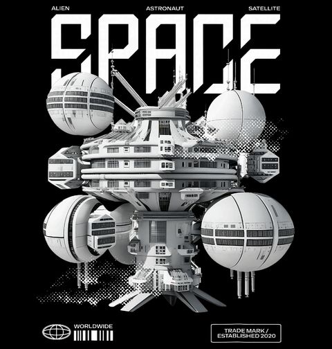 Obrázek produktu Dámské tričko Vesmírná Stanice Space