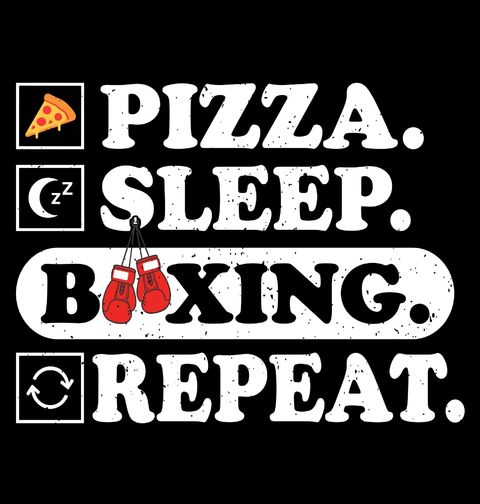 Obrázek produktu Dětské tričko Pizza Spánek Box a Znovu Pizza Sleep Boxing Repeat