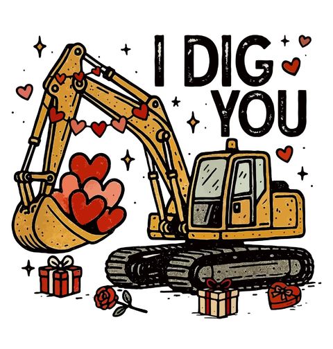 Obrázek produktu Dětské tričko Bagr Lásky I Dig You