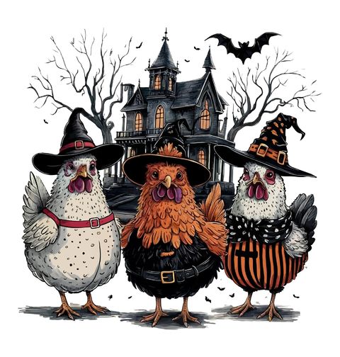 Obrázek produktu Pánské tričko Halloweenské Slepice