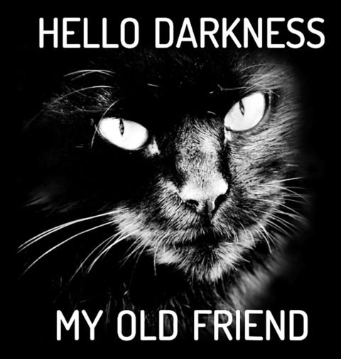 Obrázek produktu Pánská mikina Hello Darkness my Old Friend Kočka