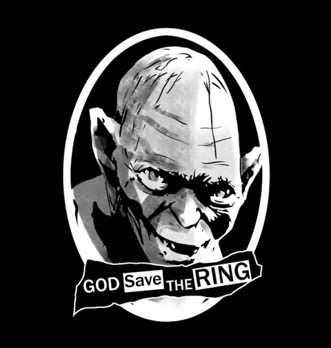 Obrázek produktu Pánská mikina Postava Gluma God Save The Ring